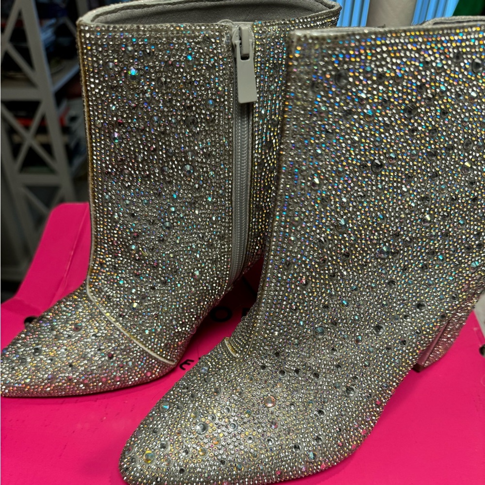 Betsey Johnson x Torrid Rhinestone bootie. Size 8.5W